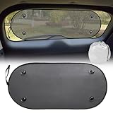RHQFDM Heckscheibe Sonnenschutz Kit,Mesh Sonnenschutz für Heckscheibe,Hund&kindersicherer Autosonnenschutz,im Auto Hinten,Durchlüftet und Atmungsaktiv mit UV-Schutz(100 * 50 Schwarz)