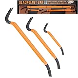 PICARD Nageleisen BlackGiant Bar Nr. 46Z | Robust & Langlebig | 90° Maximaler Hebel | Rutschfest | 3er-Set (300/610/930 mm) | Ideal für Bauprofis & Handwerker | Made in Germany seit 1857