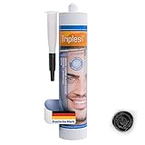 Triplesil Premium Silikon Dichtstoff –1x310 ml schwarz Silikon für Sanitär und Außenbereich-Wasserdichte Dichtmasse-silicone sealant for outdoor and indoor-Sanitary & construction(1x schwarz)