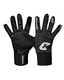 CATCH & KEEP Feldspielerhandschuhe - Wärmende Sporthandschuhe für Herbst und Winter mit starkem Grip - Fußballhandschuhe Herren und Damen - Auch für andere Sportarten - in Grau oder Schwarz Größe 7-11