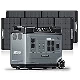 OUKITEL P5000 Powerstation, Solargenerator 5120 Wh mit 2 x 400W Solarpanel, Powerstation mit LiFePO4 Akku für Energiespeicherung, Notfälle in Haushalten oder kleinen Büros,Wohnmobile,Camping