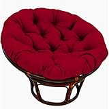 Stuhlkissen, gepolstertes Bodenkissen für Drehstuhl, runder Papasan-Sessel (Größe: 90 x 90 cm, Farbe: F)