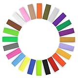 APOMOONS Gummiband zum Nähen 24 Farben Breit Einfassband, Farbiges Falzgummi Gummibänder, Breites Gummiband, Elastisches Band für Nähzubehör DIY Handwerk Kleidung Gürtel Perückenbänder
