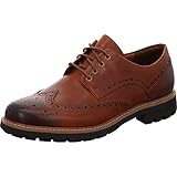 Clarks Herren Batcombe Wing Derbys, Dark Tan Lea, 46 EU
