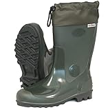 FortMen Gummistiefel Herren Stiefel mit Filzeinlage Arbeitsstiefel Männer Jagd Angel Stiefel , Grün (Olivia), 45 EU