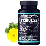 Tribul95® Tribulus Terrestris hochdosierte Kapseln - 6000mg pro Tagesdosis - 95% Saponine - Fördert neue Energie - Natürlicher Pflanzenextrakt liefert 1500mg in einer Kapsel