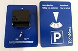 TechNest Automatische Elektronische Parkscheibe_Europäische Parkuhr mit 24-Stunden-Zeitanzeige für Autozubehör_Farbe Blau