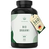 Brahmi Kapseln Bio - Hochdosiert: 1.500mg mit 2,5% Bacoside...