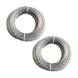 ZMdooreasy Ersatzspule für Rasentrimmer, Kernverstärkt, Rasentrimmer-Fadenspule, Ersatz für Rasentrimmer (15 m x 2 mm x 2 Stück)