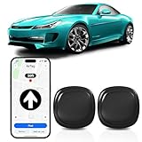 GPS-Tracker für Auto Motorrad Fahrzeuge, Kompatibel mit iOS＆Android, Magnet Versteckte Smart Tag Finder Ohne ABO Monatliche Gebühren, Vehicles Tracker mit Echtzeit-Standortbestimmung (2er Schwarz)