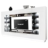 SENSOMA VA Wohnkombination 4-Teilig - Modern - Front: MDF Hochglanz - Farbe: Weiß - TV Wand - B/H/T: 275 x 190 x 40