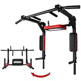 ONETWOFIT Schwerlast multifunktionelle Klimmzugstange für die Wandmontage, Pull-Up-Bar Trainingsstange Dip-Station für das Training zu Hause, Power Tower Trainingsgewicht bis zu 200kg OT126