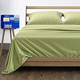 THREAD SPREAD Bettwäsche-Set aus 100 % ägyptischer Baumwolle, Fadenzahl 1000, luxuriöses 5-Sterne-Hotel, 4-teiliges Satin-Bettwäsche-Set für King-Size-Bett, weich, atmungsaktiv, extra langstapelig,