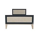 THÉO NAMI – Juniorbett aus Rattangeflecht – Onyx – 90 x 200 cm –