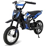 RCB R9X Elektro Motorrad Kinder, 12 Zoll Luftreifen, Elektromotorrad mit Leistungsstarker Motor, 3 Geschwindigkeitsmodus 8/12/25KMH, Reichweite 15KM, Moto Crossbike Kinder ab 3-12Jahren