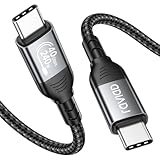 RAVIAD Zertifiziert USB4 Kabel mit Thunderbolt 4 Kabel 1M, 40Gbps USB C Datenkabel, PD3.1 240W USB-C auf USB-C Ladekabel, 8K@60Hz Videokabel für iPhone 15, MacBook, Docking Station, SSD, Monitor, Hub