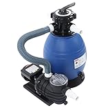 Haofy Sand-Poolfilter, Sandfilterpumpe, Poolfilter mit Pumpe, 370 W Sandfilter mit Poolpumpe, Großes Fassungsvermögen, Kanisterfilter-Set, Sandfilter für Oberirdische Pools (EU-Stecker