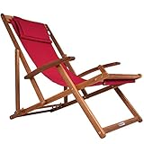 Casaria® Sonnenliege Holz Wetterfest Klappbar Verstellbar...