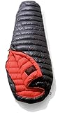 YETI VIB 250, Black/Fiery Red Daunenschlafsack Schlafsack, Größe XL