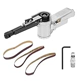Pneumatischer Gürtelschleifer, Schleiffinger Schleifer Maschine Luftschleifer Poliermaschine Luftgurte Schleiferpoliermaschine Schleifmaschinenmaschine für Holzglas Metall 10 Mm