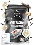 ORGAINIC Bio Blaubeere Whey Protein - Bio Zertifiziert ohne Zusatzstoffe - Eiweißpulver aus Deutschland - Grasfütterung - 1000g