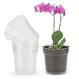 KINGLAKE 11.5CM Orchideentöpfe, Durchsichtige Blumentöpfe,...