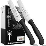 Schwertkrone Brötchenmesser Brotzeitmesser Frühstücksmesser Messer Tafelmesser rostfrei gezahnt spülmaschinengeeignet Solingen Germany (2-Stück)