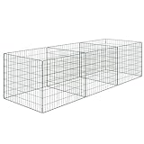 Outsunny Komposter 1680 Liter, 270 x 90 x 70 cm 3-teilig Schnellkomposter aus Stahl, wetterfest Thermokomposter mit offenem Gitterdesign, Gartenkomposter, Kompostbehälter für Garten, Küchen, Balkon