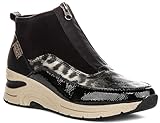 Rieker N9362 Sneaker Stiefel mit Keilabsatz und Reißverschluss, Schwarz multi, 38 EU