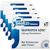 IBUPROFEN ADGC® 400mg Set 5x 20 Stück - gegen leichte bis mäßige Schmerzen wie Kopfschmerzen, Zahnschmerzen und Regelschmerzen sowie Fieber