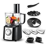 TopStrong Küchenmaschine, 800W küchenmaschine zerkleinerer, 2L Food Processor,Multizerkleinerer, Kompakt-Küchenmaschine inkl. 3 Schneidescheiben,Zerkleinerer, Knetmaschine Rührbesen,Schneebesen