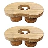 HomeVortex Saunakopfstütze aus Holz mit drehbarer Scheibe zur Nackenstütze und ergonomische Entspannung in traditionellen Saunaräumen