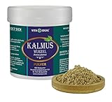 VITA IDEAL ® Kalmus - Wurzel Pulver 100g - Acorus Calamus - Sweet sedge - Ackermann - Tagesportion 800mg Kalmuswurzel reines Pulver - Inklusive Messlöffel