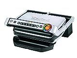 Tefal OptiGrill Kontaktgrill, 6 Programme, Garstufenanzeige, Abnehmbare Platten, Manueller Modus, Elektrogrill, Edelstahl, GC705D16