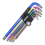 Kimapeso 9-teiliges Torx-Stern-Inbusschlüssel-Set, Sternschlüssel-Set, langer Arm, Sternschlüssel-Set, extra langes Kugelende, Torx-Schlüssel-Set T10-T50 für Hauswartung und Heimwerker