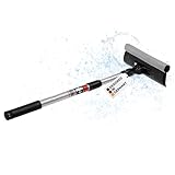 HEYNER® Scheibenreiniger Fensterabzieher 80cm mit Teleskop-Griff, faltbar, Alu ausziebar 50-80cm Alu-Teleskop Windschutzscheiben Abzieher Scheibenreinigung