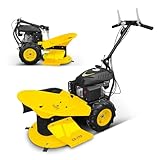 BAMATO GS-170 mit RATO Motor Hochgrasschneider Kreiselmäher | 4 Klingen | 580 mm Schnittbreite | Für große Rasenflächen | Rasenmäher mit Radanrieb Benzin Rasenmäher | Perfekt für hohes Gras