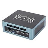 VELATEMOR Kleiner Desktop-Computer, small-Computer mit Integriertem WLAN, Intelligentes small-PC-Kühlsystem mit Kabelloser Ladefunktion. mit 300M Netzwerkkarte für Office Business