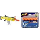 Nerf AR-L Motorisierter Spielzeug Blaster, 20 Fortnite Elite Darts, Klappvisier – Für Jugendliche und Erwachsene, Mehrfarbig & Hasbro A0351 N-Strike Elite 30er Dart Nachfüllpack