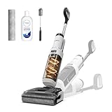 Tineco Floor One Stretch S6 Nass Trockensauger, 180°-Flachdesign Saugwischer 13cm Liegehöhe, 85°C 5min FlashDry Selbstreinigung, 3-Seitige Kantenreinigung 40min Laufzeit Reinigung unter tiefen Möbeln