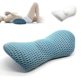 AHSBND Lendenwirbelkissen Memory Foam Lendenkissen Rückenkissen: Rückenstützkissen Ergonomisches Druckentlastung Rückenpolster für Bett Stuhl Auto Bürostuhl (Blau)