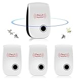 Mückenschutz Ultraschall,2025 Ameisenköderdose, Ultraschall für Mäuse,Ameisen,Fliegen,Spinnen,Kakerlaken,Ultraschall Mäuseabwehr,100% professionell und effektiv (Packung mit 4)