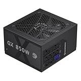 GAMEMAX GX 850GF Netzteil PC 850W Vollmodulares ATX 3.0 mit 12V-2x6-Kabel & PCIe 5.0 Support, 80 Plus Gold, All-solid capacitors, 120mm FDB Lüfter, Geprägte Flachkupferkabe, 10 Jahre Garantie, Schwarz