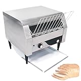 Feiphla Durchlauftoaster Aus Edelstahl, Professioneller Flachtoaster 150/300/450 StüCk/H,Mit 7-Gang-Temperaturregelung FüR Das FrüHstüCk 300Slices(Hour)