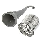 LALADEFIEE 1Stk Teekocher für Elefanten Siebe Teefilter aus losen Blättern Teeaufsatz Prämie easy putz tee kocher Diffusor Blättertee-Ei Werkzeug zum Abseihen von Tee Rostfreier Stahl Grey