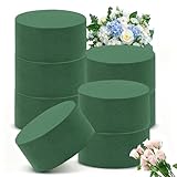 GWBPES Steckmasse für Kunstblumen, 8 Stück Steckschaum Rund Steckmoos Blumensteckschaum Blumensteckmasse Steckschwamm Grün für Hochzeiten Blumengeschäfte Familie 8×4cm