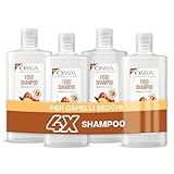 Omia Fisio Eco Bio Shampoo mit Arganöl aus Marokko für trockenes Haar, nährend und regenerierend, ohne Silikone und SLES, 4 Flaschen à 200 ml