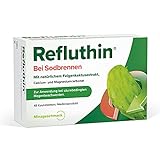 Refluthin® bei Sodbrennen – Medizinprodukt mit mineralischen Säurepuffern und pflanzlichem Feigenkaktusextrakt – Minzgeschmack – 48 Stück