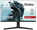 iiyama G-MASTER Red Eagle GB2770HSU-B1 68,6 cm (27') Fast IPS LED Gaming Monitor Full-HD (HDMI, DisplayPort, USB2.0) 0,8ms MPRT Reaktionszeit, 165Hz, FreeSync Premium, Höhenverstellung, Pivot, schwarz