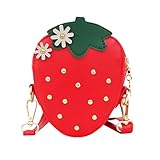 GlamRays Kinderhandtaschen für Mädchen, Kleine Mädchen Erdbeere Handtasche, Kinder Kleinkind Crossbody Handtaschen für Mädchen Geburtstagsgeschenk